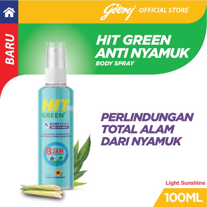 Diskon HIT Green Body Spray Light Sunshine 100ml Limited