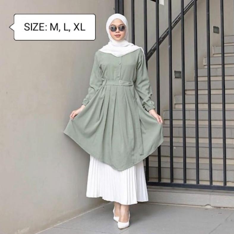 TUNIK AMANDA TERBARU 2022 WANITA MURAH POLOS KEKINIAN - TUNIK WANITA TERLARISSS.....