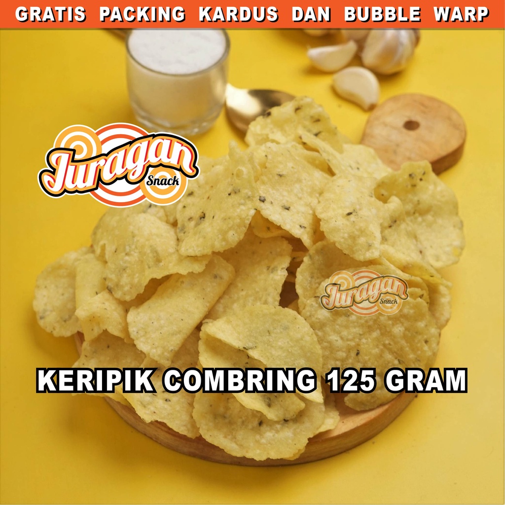 

KERIPIK COMBRING COMBRO KERING 125 gram snack kiloan makanan ringan jajanan cemilan camilan asin gurih murah