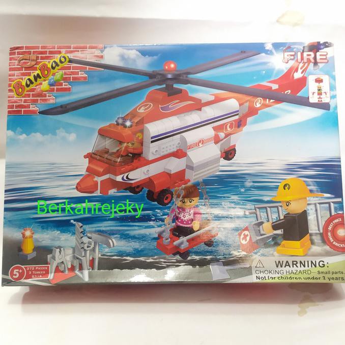 LEGO BANBAO HELIKOPTER FIRE RESCUE 8315 Best Seller