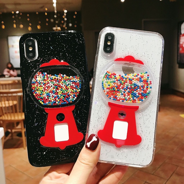 Candy Machine Glitter Case iPhone Oppo Vivo Xiaomi Samsung Realme Z1 pro A1k K3 Redmi note 8 5 7 4x