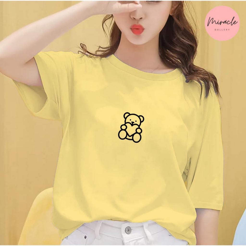 Kaos Wanita Premium / Tshirt Oversize LOVE BEAR