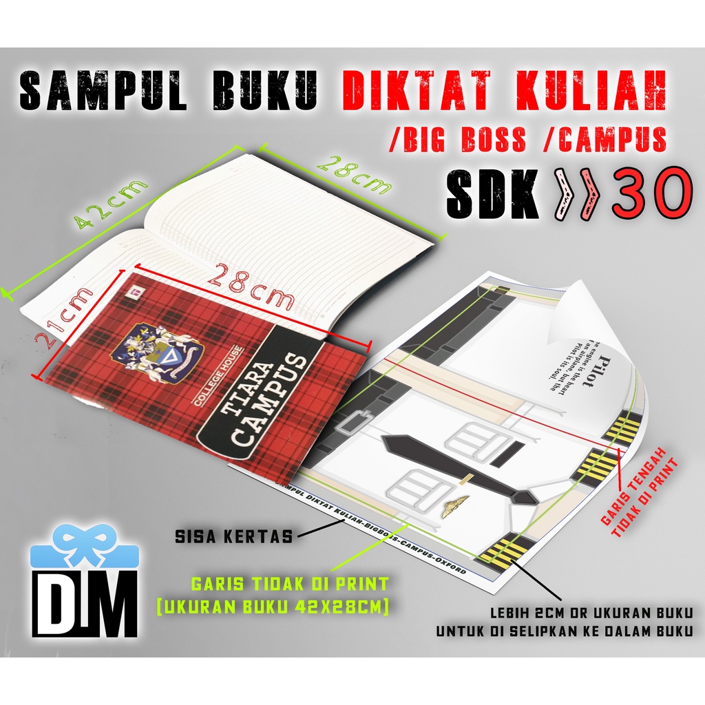 

Sampul Buku Diktat Kuliah Pilot Pramugari Polisi RI 30-34 Big Boss Boxy Note Book Cover 21 x 28 cm