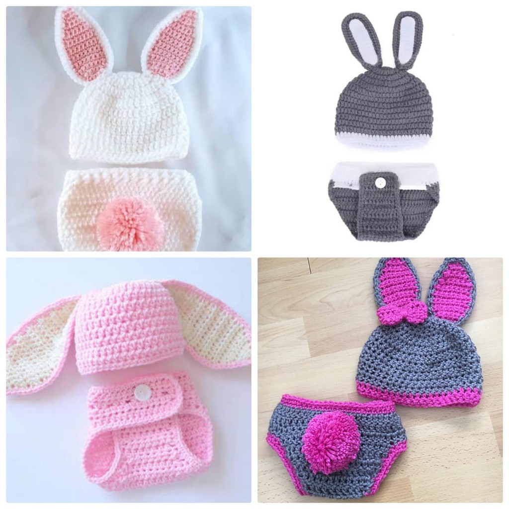 kostum rajut bayi untuk fotografi