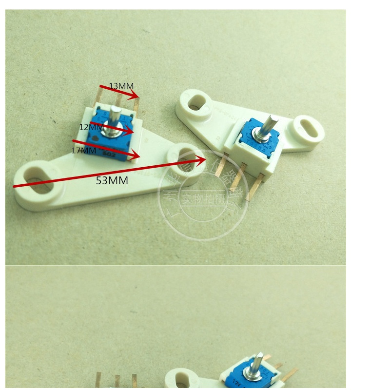 5pcs TOCOS RVQ121 Potentiometer Keramik 12V 502 5K Dengan Papan PPS-GF40 360 Rpm