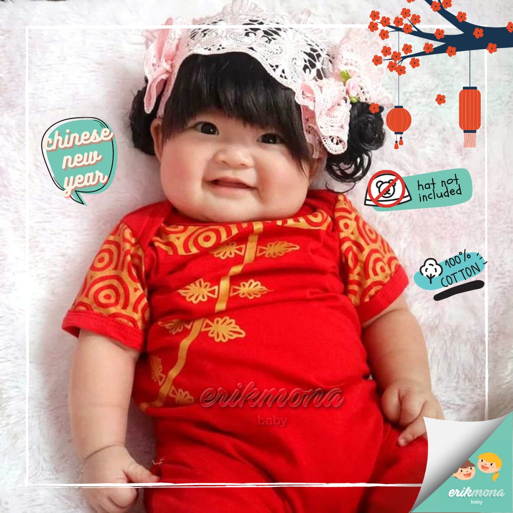 baju bayi jumper bayi lucu murah edisi imlek qibao cowo cewe❣️