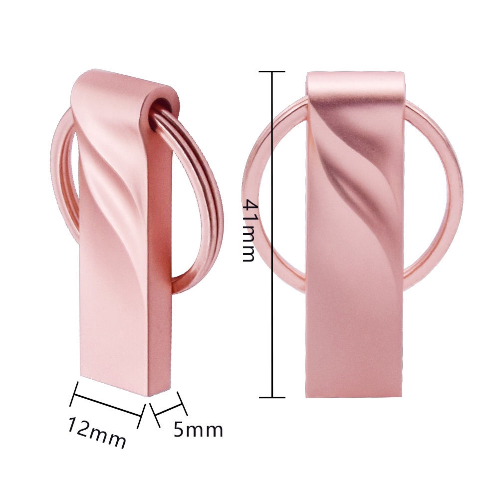 Flash Disk USB High Speed Bahan Metal Warna Silver / Gold / Rose Gold Kapasitas 8GB / 16GB / 32GB / 64GB / 128GB