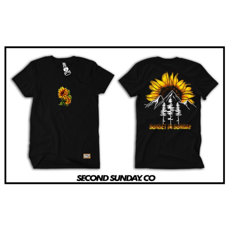 Kaos Bunga matahari sunset second Sunday | Kaos murah | Kaos distro murah