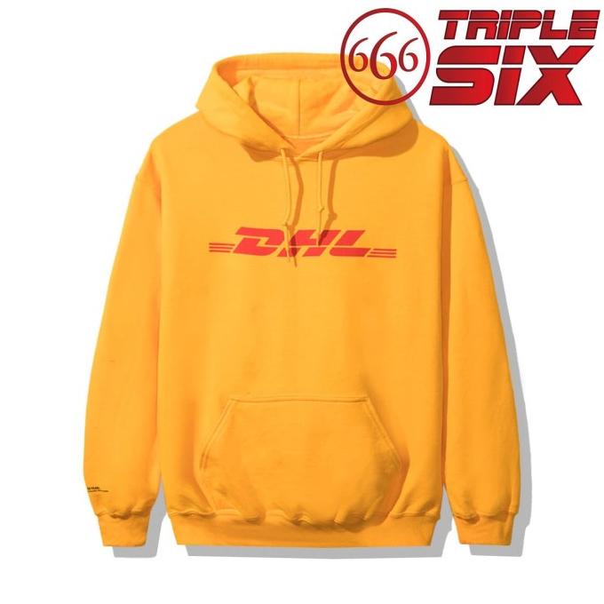 Jaket Anti Social Social Club x DHL Yellow Sweater Outerwear Pria