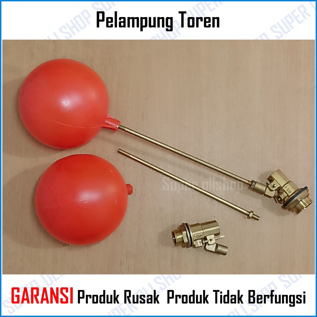 Kran Air Pelampung Otomatis Tandon / Pelampung Bola Tangki Air 1/2 Inci Kuningan / Floating Valve Toren Otomatis / Pelampung Tandon Air 3/4 Inch