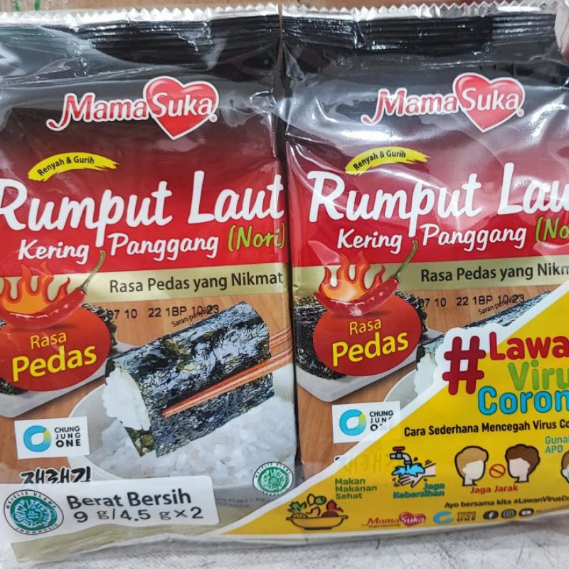 

MAMA SUKA NORI RUMPUT LAUT ORI / PEDAS / SALTED EGG SEAWEED / JAGUNG BAKAR / Sapi panggang / Korean BBQ