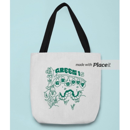 Tote Bag Kanvas Go Green Tote Bag