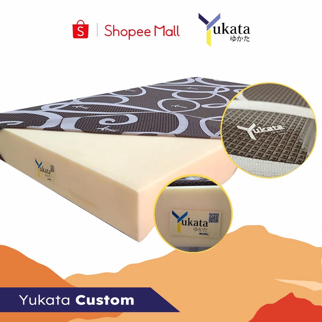 YUKATA CUSTOM Kasur Busa  - Tinggi 30cm  90x200, 100x200, 120x200, 160x200, 180x200, 200x200 Springb