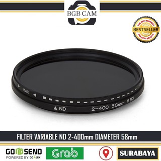 Filter Fader ND 58mm Variable ND2-ND400 for DSLR / MIRORRLESS