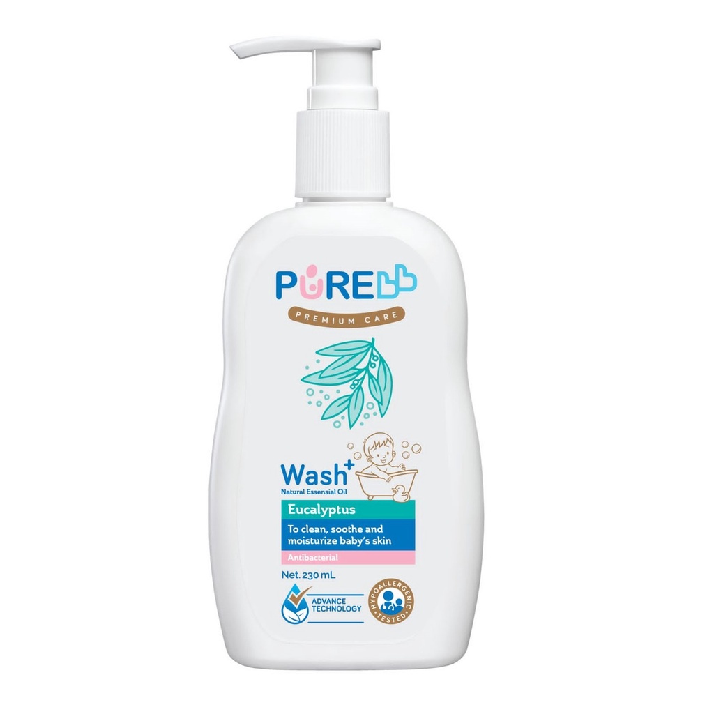 Pure Baby Wash - Eucalyptus oil  230ml / sabun mandi bayi