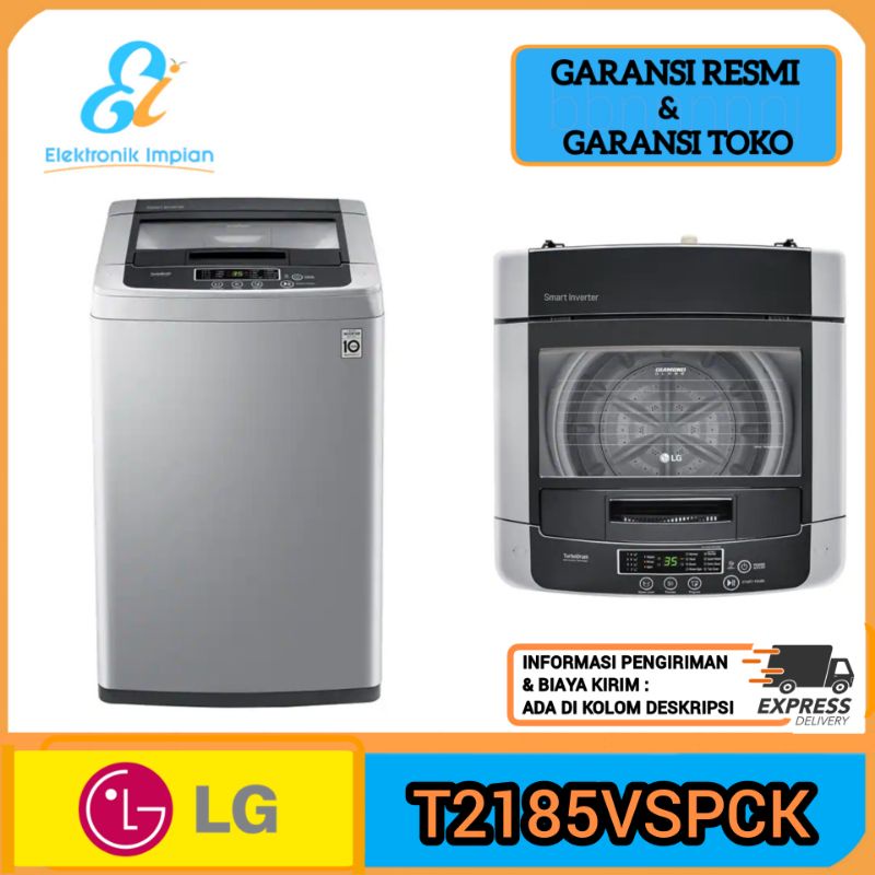 Mesin cuci LG 8,5kg LG T2185VSPCK Mesin cuci LG 1 Tabung 8,5 kg T2185 2185VSPCK