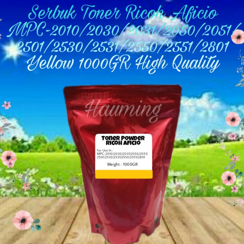 Serbuk Toner Ricoh Aficio MP C2010 C2030 C2031 C2050 C2051 C2501 C2530 C2551 C2801 Yellow 1kg