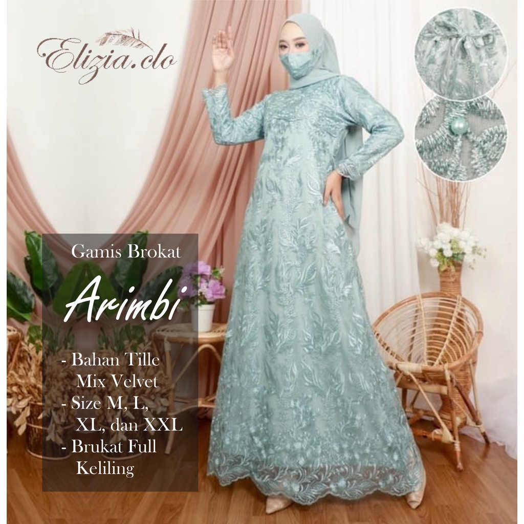꧁𓊈𒆜𝔢𝔩𝔦𝔷𝔦𝔞.𝔠𝔩𝔬𒆜𓊉꧂Gaun pesta / gamis brukat / gamis kondangan model terbaru / gamis syari / gamis remaja modern / kebaya untuk wisuda / long dress / dress wanita muslim / gamis wanita terbaru 2021 mewah    Gamis brokat / Baju Muslim Wanita Terbaru 2021