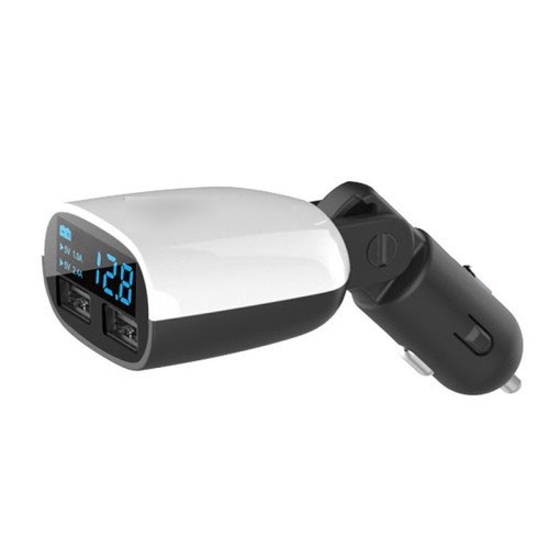 Taffware Smart Car Charger Dual USB with LCD