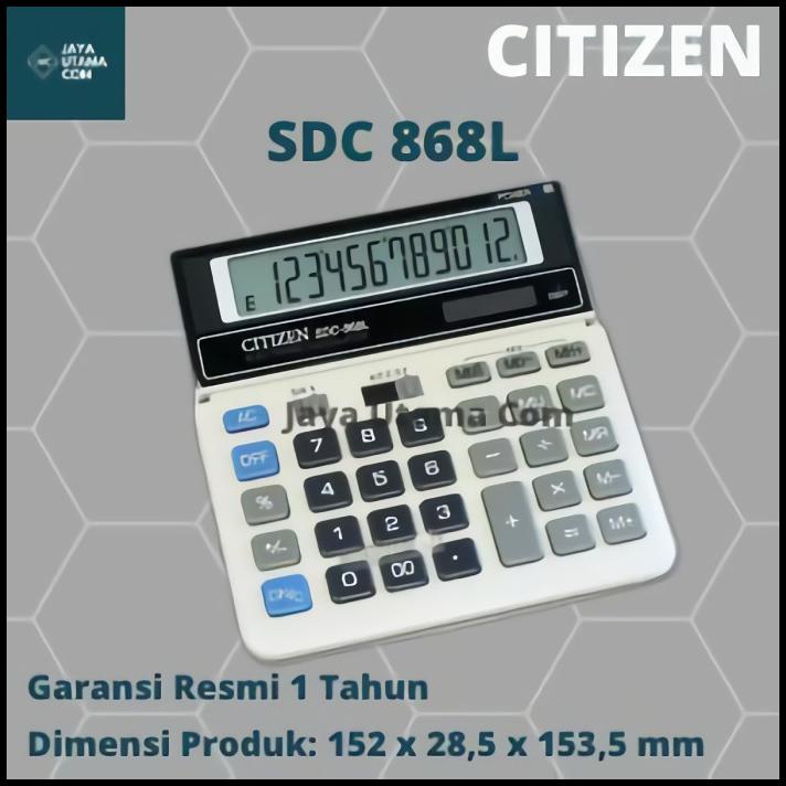 

Kalkulator Citizen Sdc-868L Original