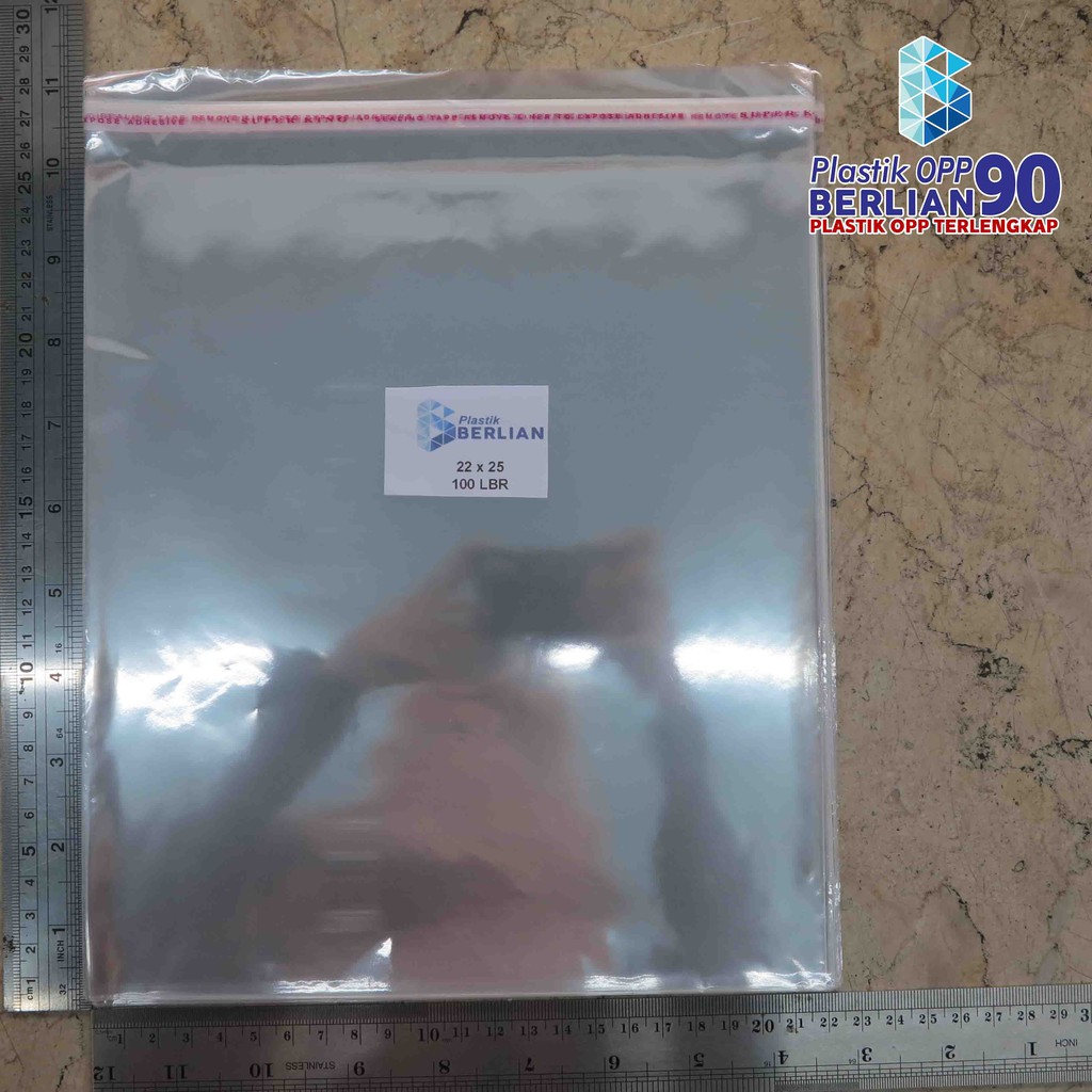 

22X25 CM PLASTIK OPP (SEAL/LEM) TEBAL 20 MIC ASLI / PLASTIK KEMASAN JILBAB / BAJU / BAJU ANAK