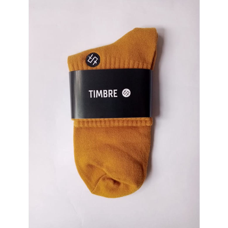 Timbresocks Kaos Kaki Socks Polos Skate Oldschool Sport Motif Casual Pria Wanita Kuning Mustard Pendek Tebal allsize