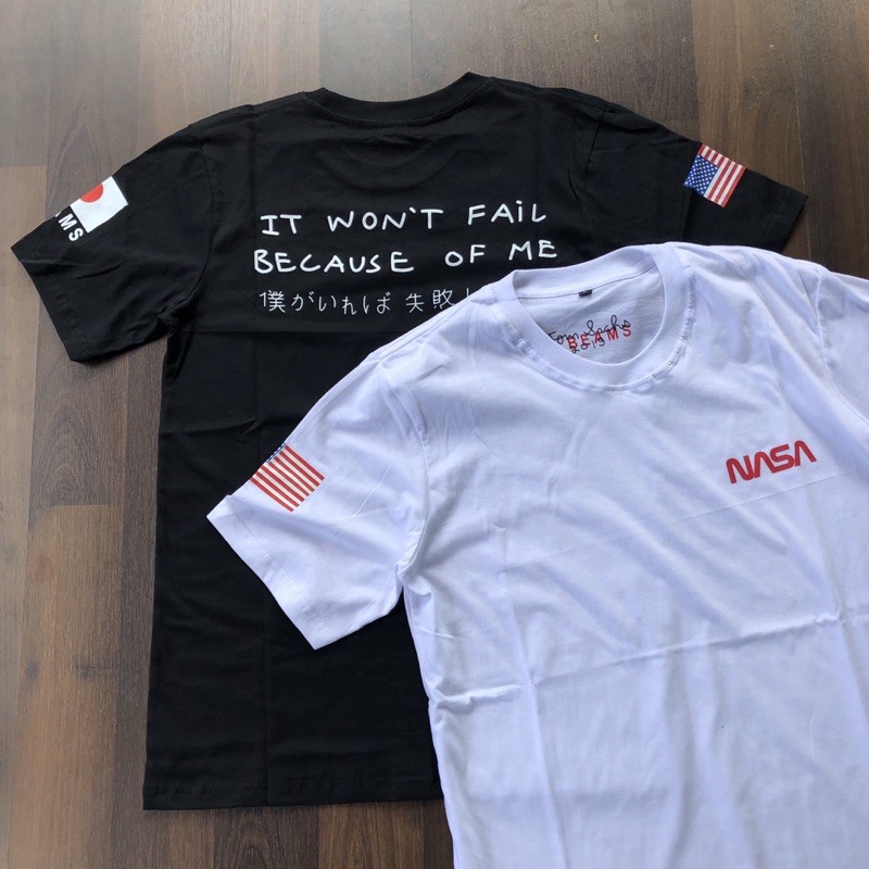  KAOS  NASA BEAMS TSHIRT NASA BEAMS BAJU  NASA X BEAMS 