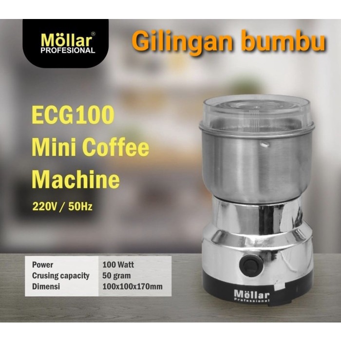 

DISKON - (BISA COD) MOLLAR MINI GILINGAN Kopi Listrik Coffee Grinder Elektrik Bumbu Dapur