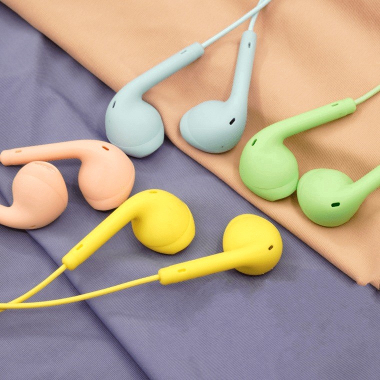 Earphone In-Ear Tws U19 Subwoofer 3d Bentuk Macaron Dengan Kabel Jack 3.5mm