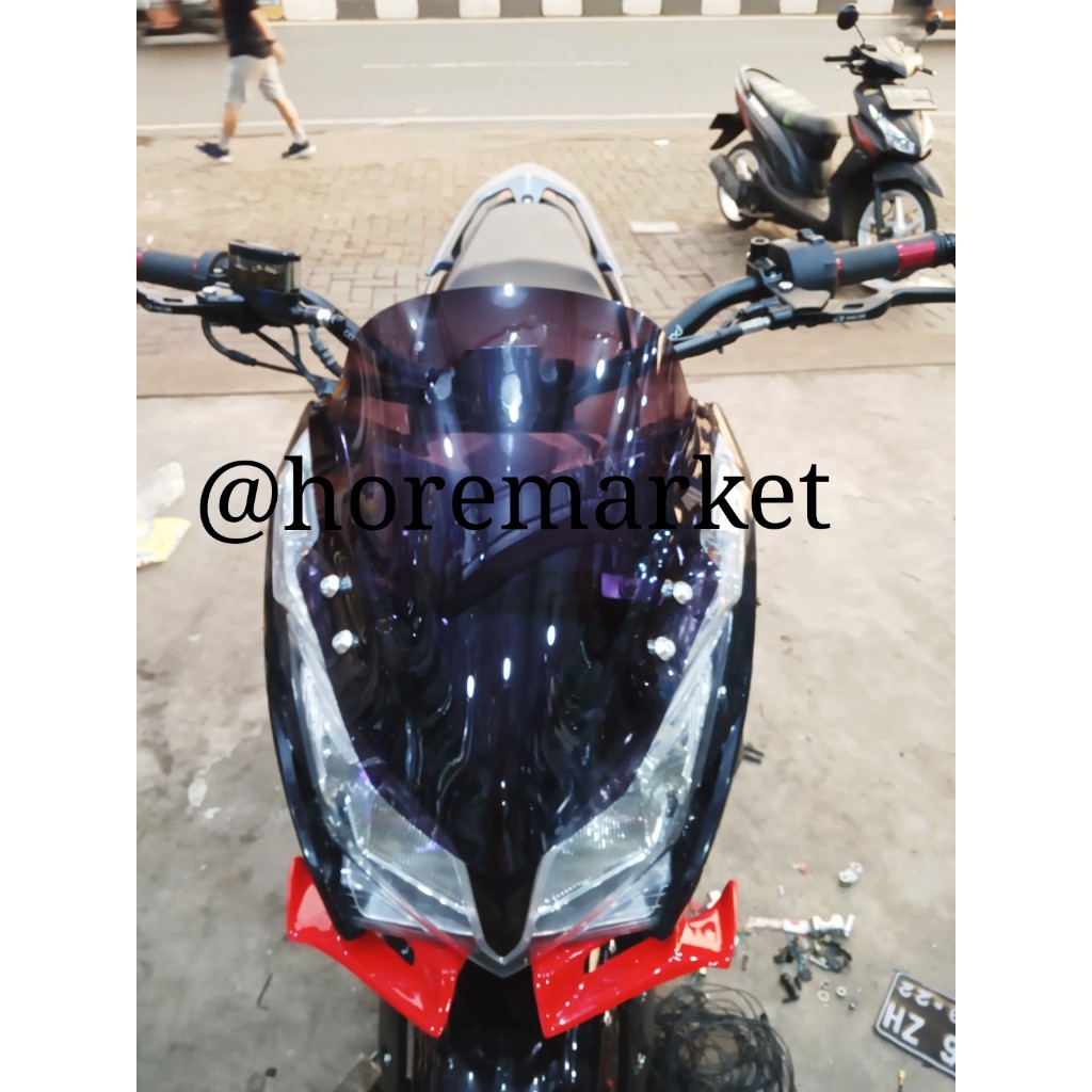 Windshield Visor Vario 150 LED BREKET Model NINJA 300 Smoke Modif New Shopee Indonesia