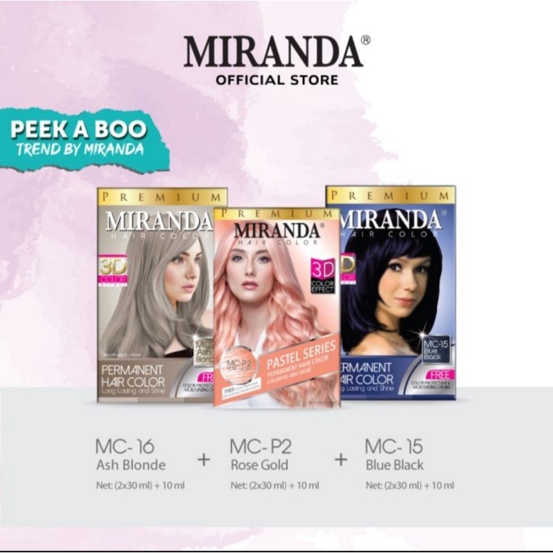 MIRANDA Premium Hair Colour / Semir Rambut / Cat Rambut Miranda 30ml