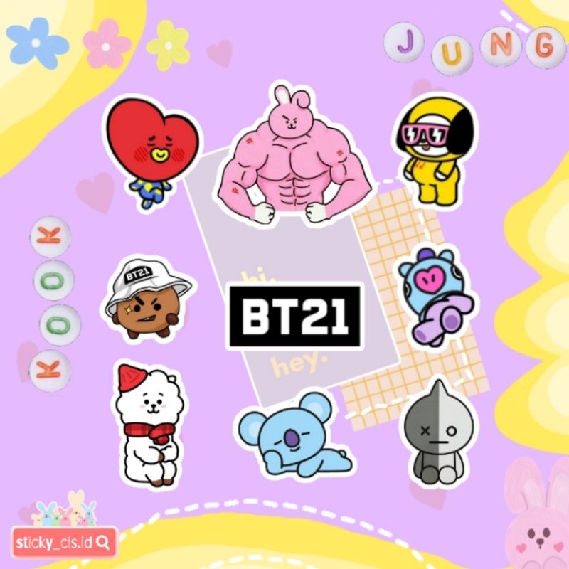 

20 pcs Stiker KPop BT21 Stiker Kartun BTS