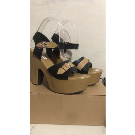 sandal wanita heels hak besar dan tinggi 8cm