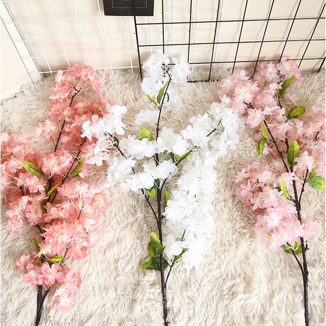 Bunga Artifisial / Bunga Simulasi - Bunga Sakura / Cherry Blossom Spray P100