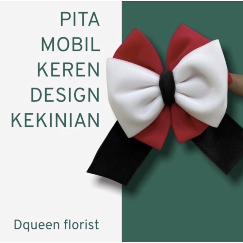 DQueen Florist Dekorasi Pita Hiasan Mobil Pengantin Baru Motif Hadiah Jumbo Bunga Bahan Spon