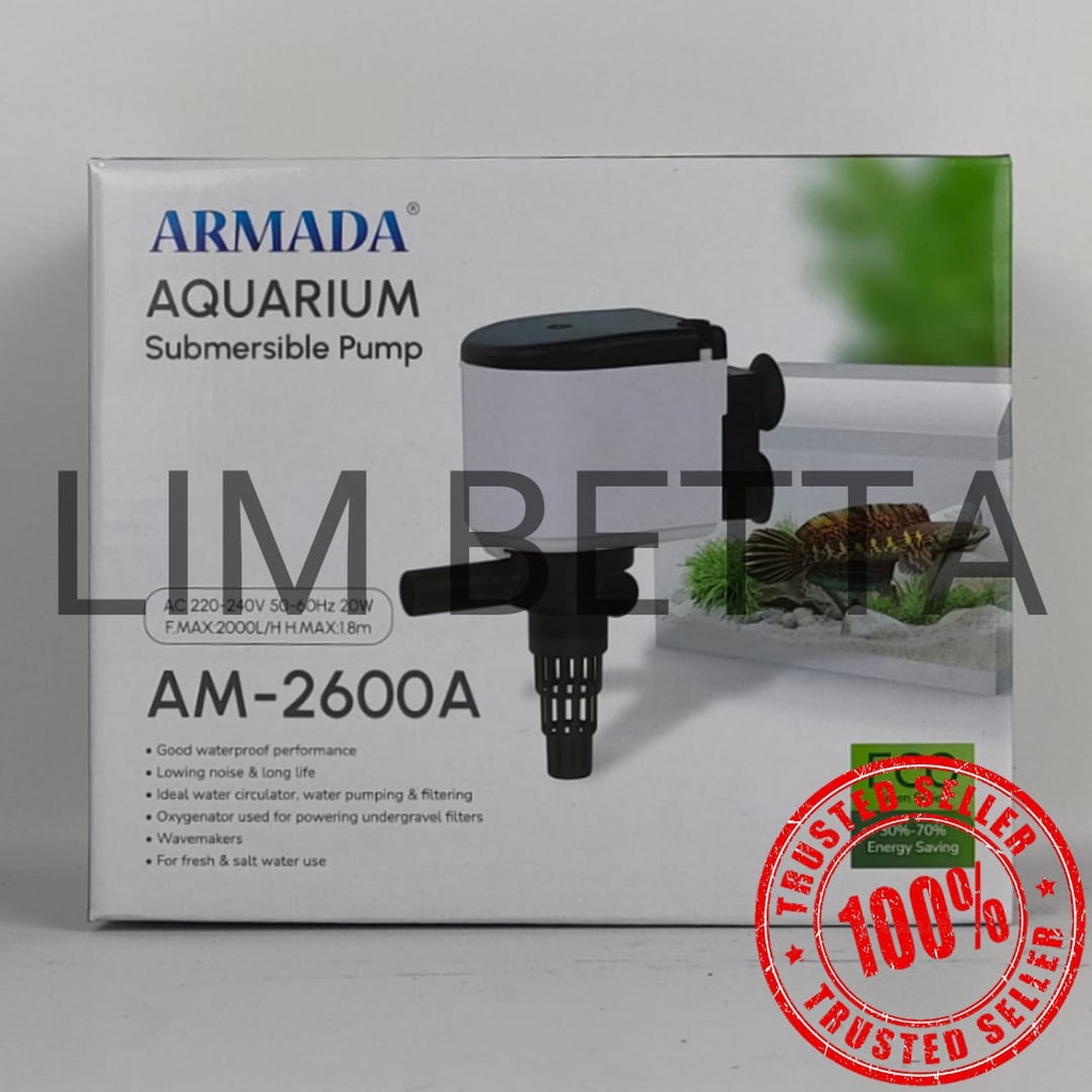 POMPA AQUARIUM ARMADA AM-2600 A / POWER HEAD 2600 LOW WATT TERMURAH