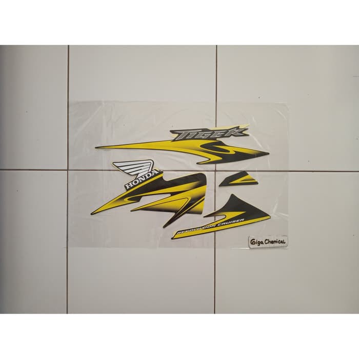 Striping Sticker Honda Tiger Revo 2012 2013 Hitam Lis Kuning
