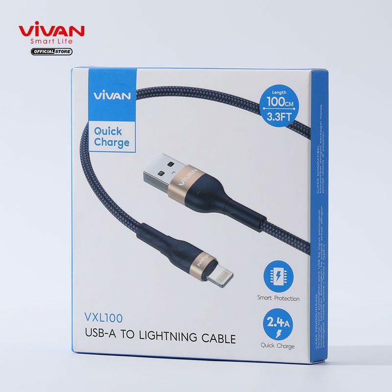 Kabel Data Vivan VXL100S Kabel Data Lightning iPhone ORIGINAL