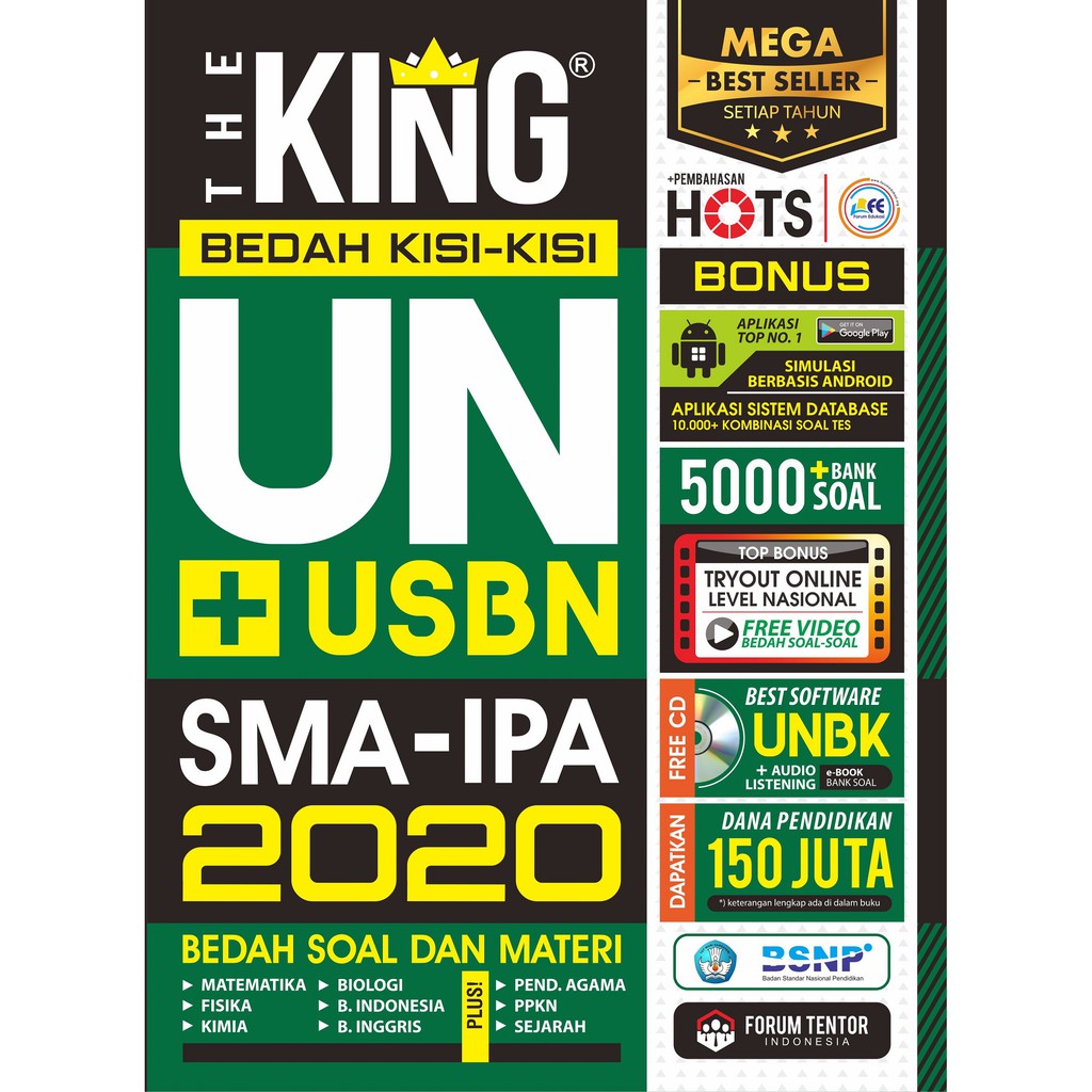 Best Seller The King Bedah Kisi2 Un Sma Ipa 2020 Bestseller Shopee Indonesia