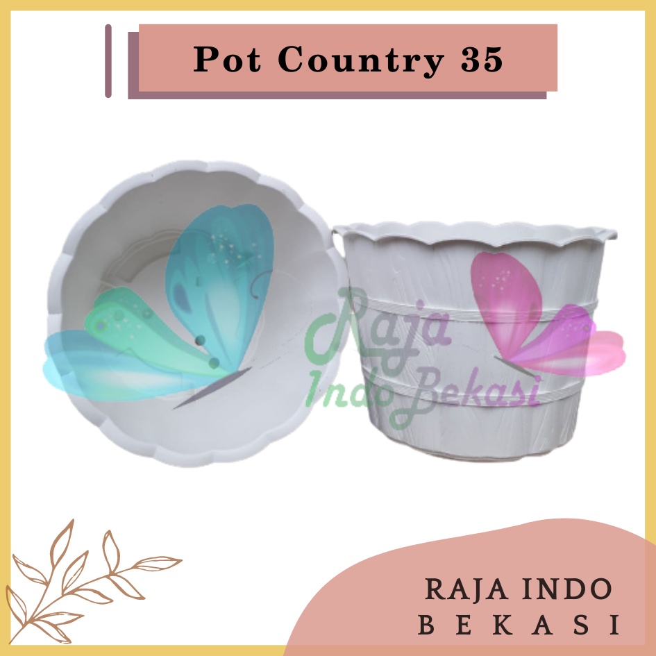 Pot Shallom Country 35 Putih