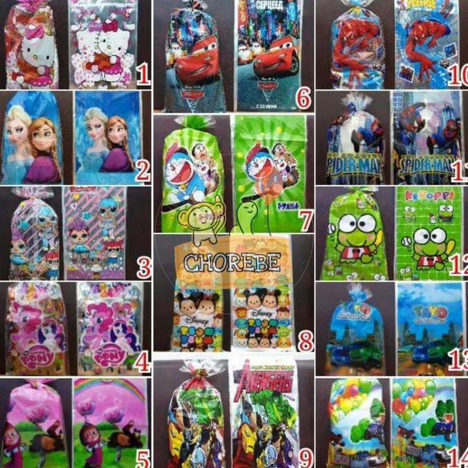 

Produk Unggulan] Plastik Souvenir / Kado Small (Cars Hello Kitty Spiderman Frozen Tsum)