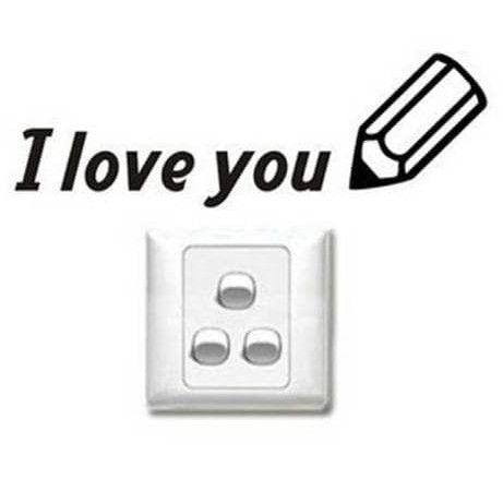 Wall Decal - Stiker Dinding Switch Button