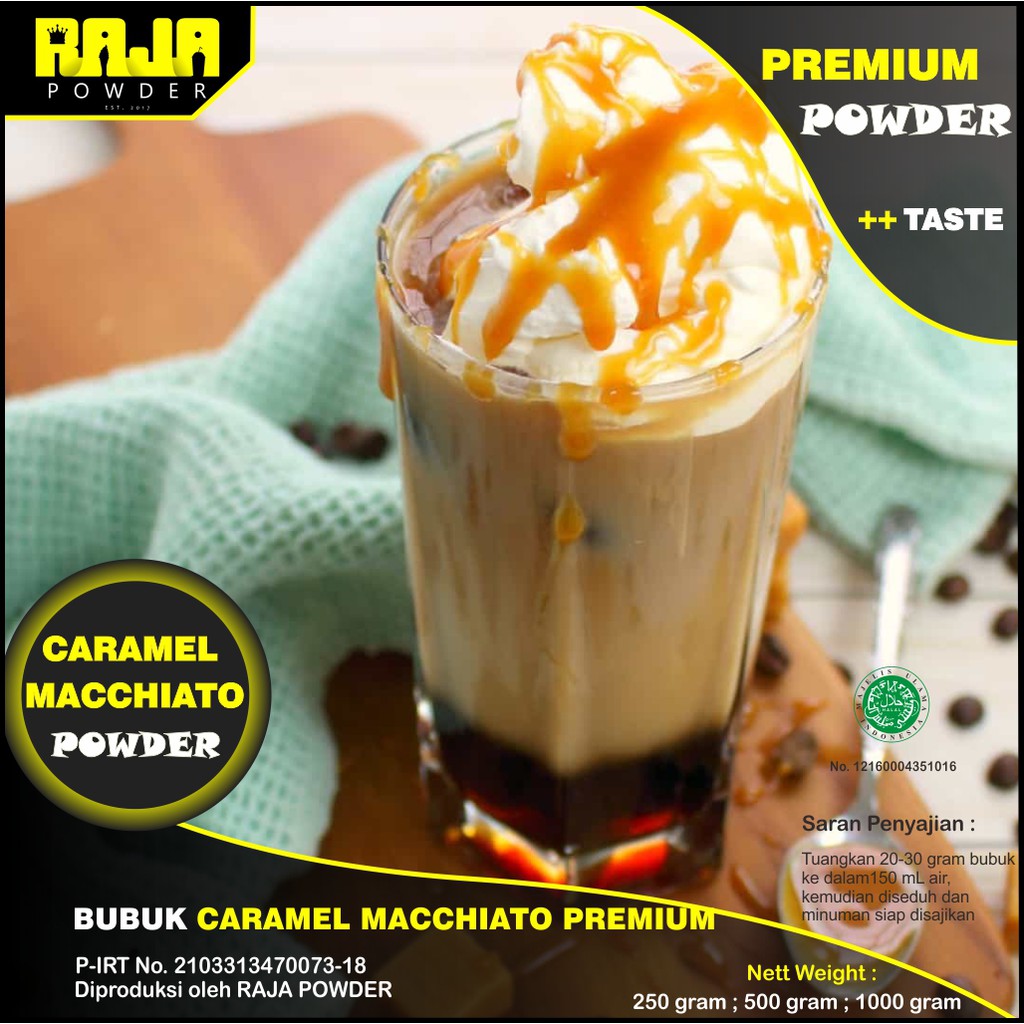 

Bubuk Caramel Macchiato Bubuk Minuman Caramel Macchiato Powder 1 kg / 1000 gram PREMIUM