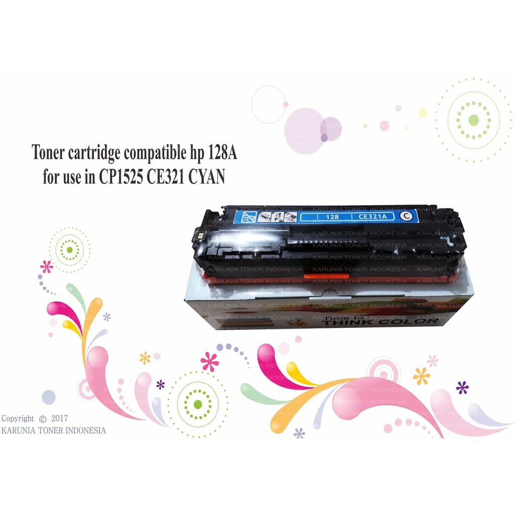 Toner cartridge compatible hp 128A for use in CP1525 CE323 cyan