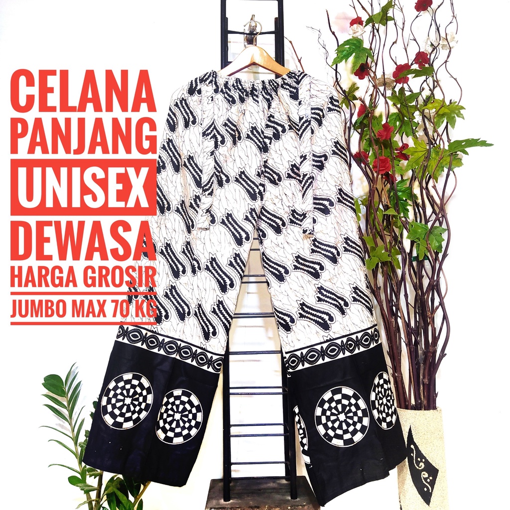 CELANA PANJANG KULOT WANITA DEWASA BAHAN RAYON ADEM NYAMAN MOTIF BATIK