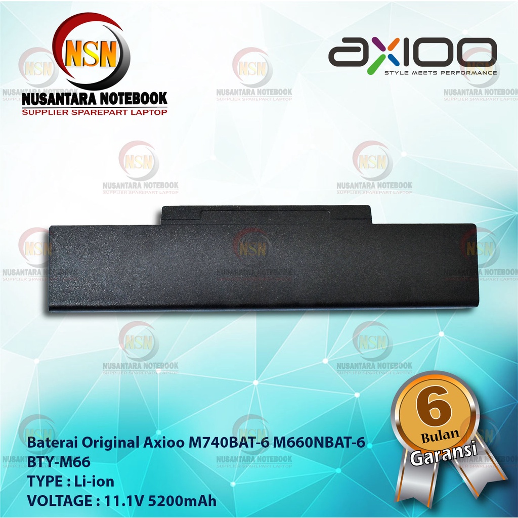 Baterai Laptop Original AXIOO M740BAT-6 M660NBAT-6 BTY-M66