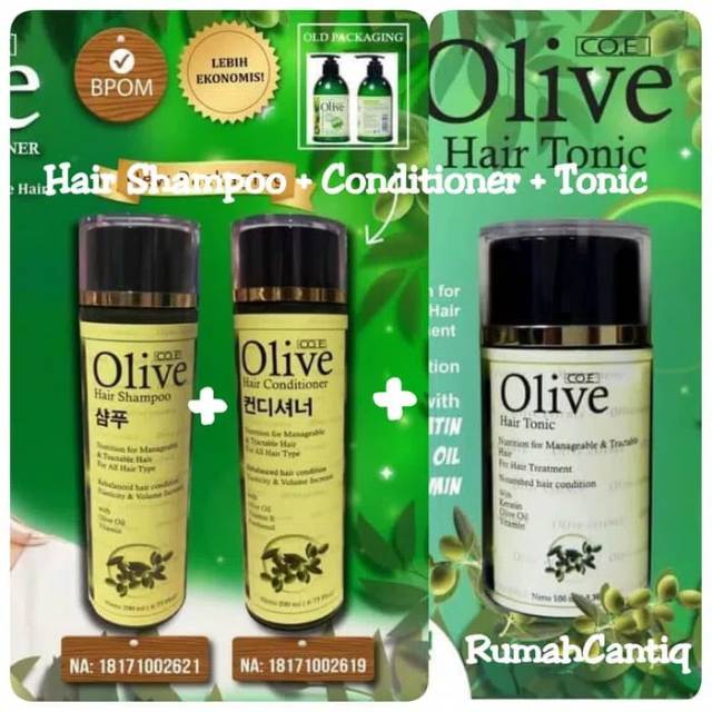 PAKET OLIVE HAIR SHAMPOO + CONDITIONER + TONIC BPOM