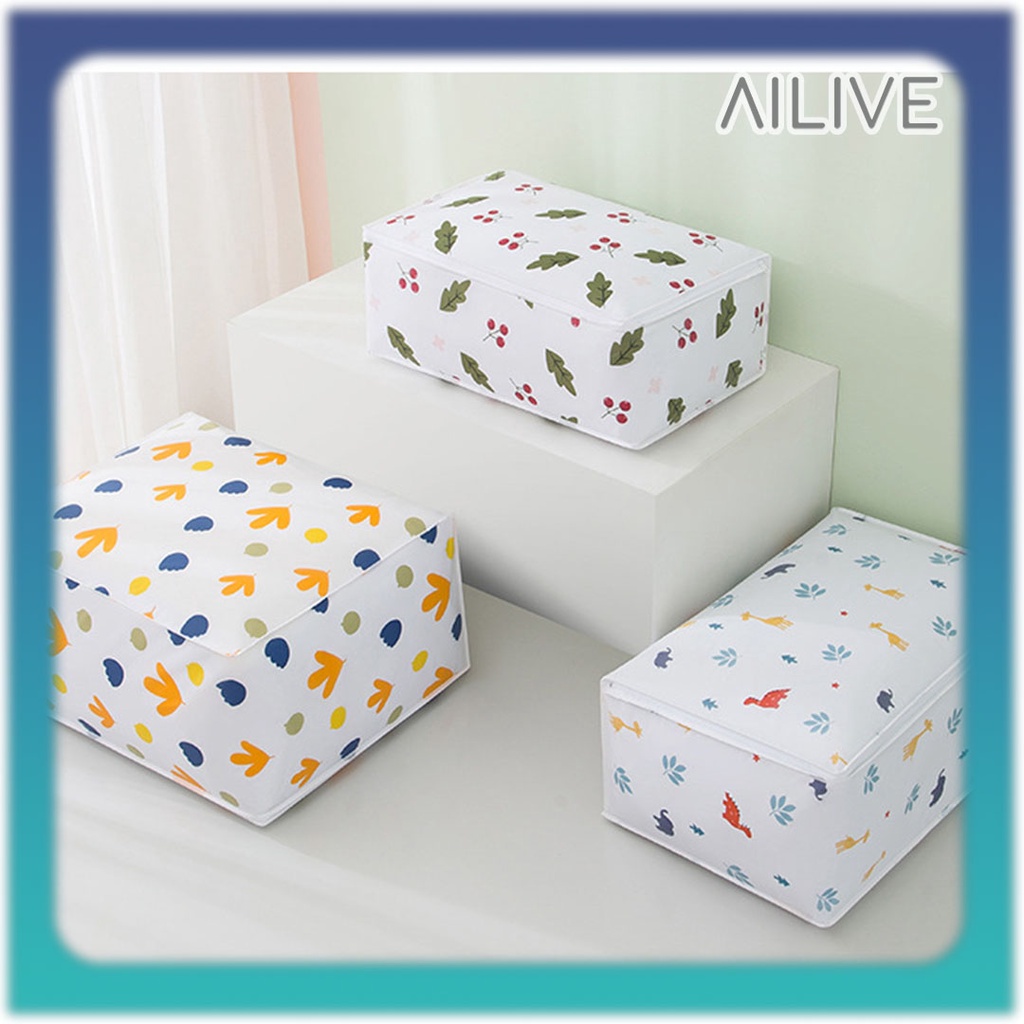 AILIVE Tempat Penyimpanan Pakaian Storage Bag Tempat Bed Cover Pakaian Dust Cover Pembungkus Selimut Serbaguna Ukuran Jumbo Anti Debu