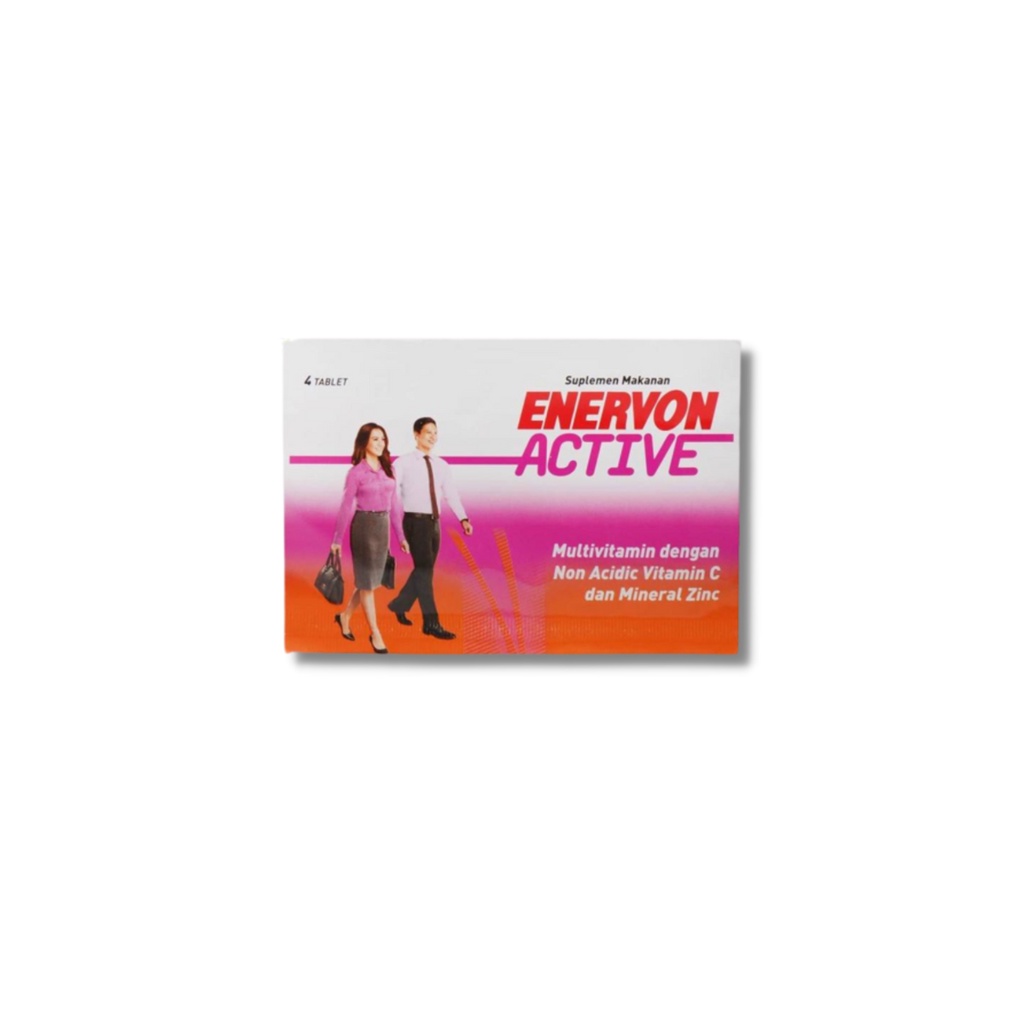 Enervon C Active// 1 Strip @4 Tablet // Multivitamin //Daya Tahan Tubuh