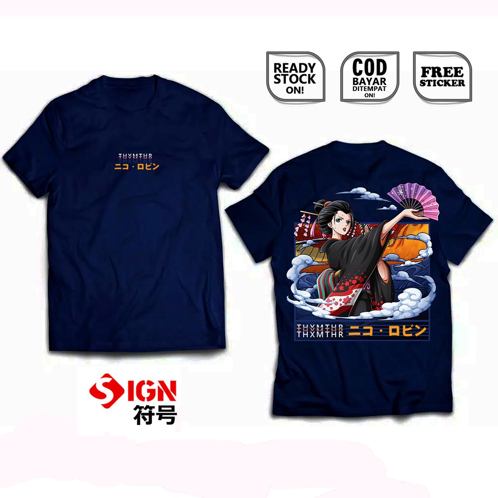 KAOS NICO ROBIN ONE PIECE ANIME MANGA ニコ・ロビン NIKO ROBIN NAMI RORONOA ZORO FRANKY BOA USOPP SIGNCLOTH